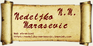 Nedeljko Marašević vizit kartica